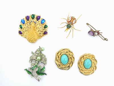 Lotto di Bijoux, Trifari e Altri Marchi