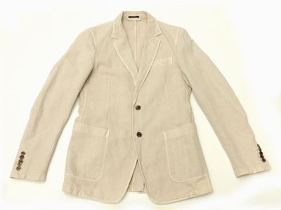 Giacca da Uomo in Cotone e Lino Avorio, Gucci