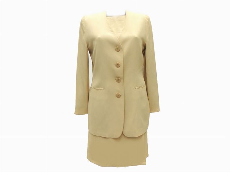Completo in Seta Beige, Giorgio Armani