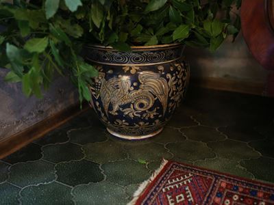Cachepot in Terracotta Smaltata, Manifattura Biagioli