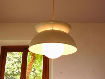 Lampadario di Design in Vetro Opalescente