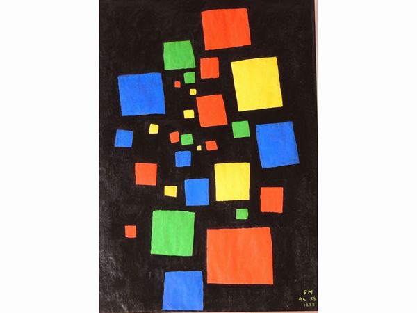 Fernando Melani : Composition 1958  ((1907-1985))  - Auction House sale: Art and Design in "Horto Antico" villa - III - III - Maison Bibelot - Casa d'Aste Firenze - Milano