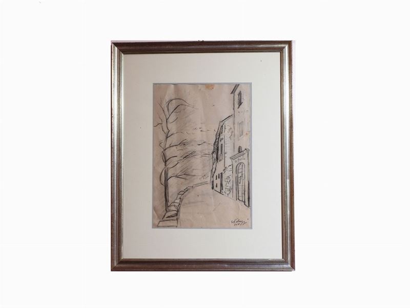 Eso Peluzzi - Scorcio di Strada 1960