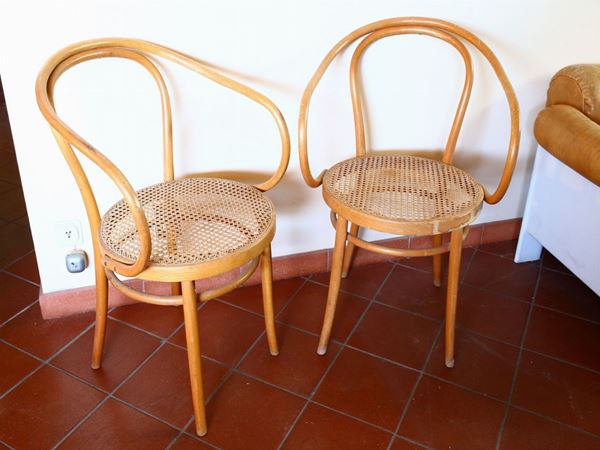 A Group of Five Bentwood Tub Seat