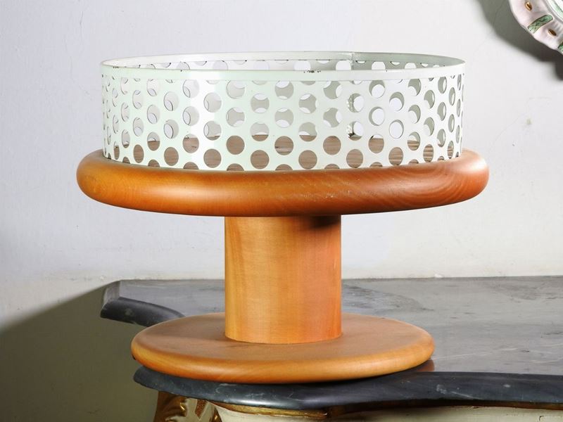 Ettore Sottsass - Alzata Centrotavola in Legno e Metallo