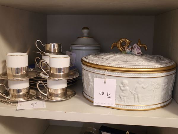 A Porcelain and Silver Lot