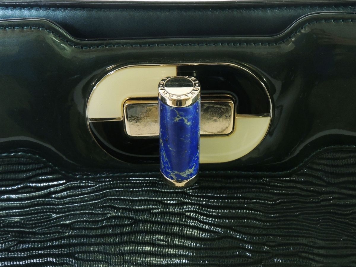 Borsa a Mano in Vernice Verde, Bulgari