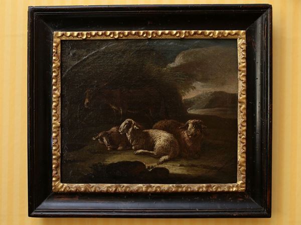 Cerchia di Pieter Mulier, detto Cavalier Tempesta - Paesaggio con gregge