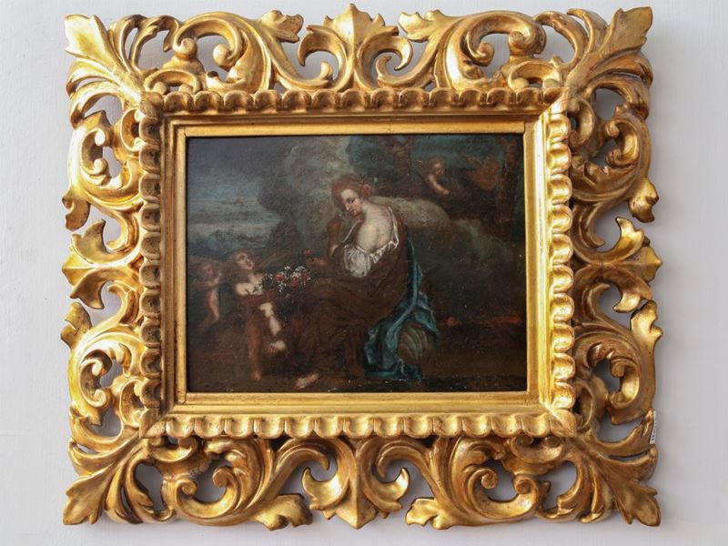 Scuola Emiliana della Fine del XVII Secolo - Allegoria della Primavera (flora)