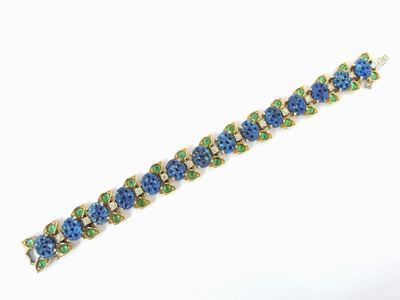 Bracciale in Resina, Strass e Metallo Dorato