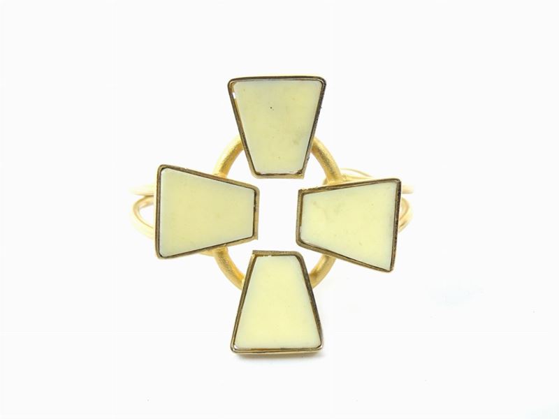 Bracciale in Metallo Dorato e Resina, Bijoux Cascio