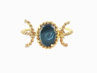 Bracciale in Metallo Dorato e Vetro, Bijoux Cascio