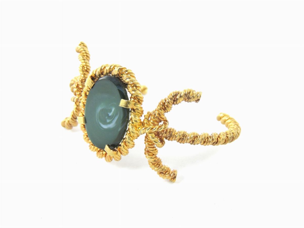 Bracciale in Metallo Dorato e Vetro, Bijoux Cascio