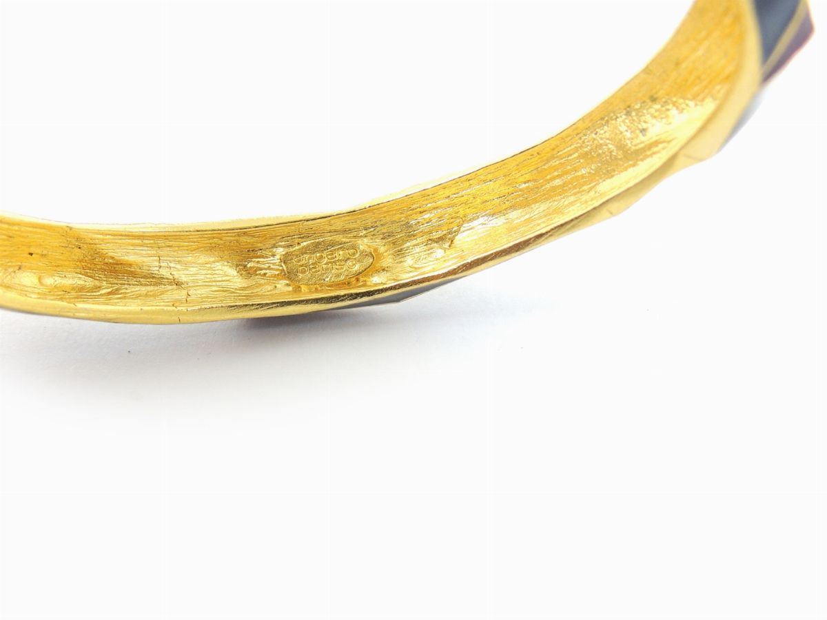 Bracciale in Metallo Dorato e Smalto, Ungaro