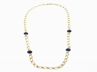 Collana in Metallo Dorato e Vetro, Christian Dior