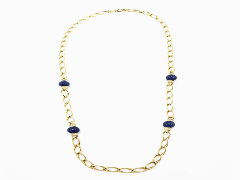 Collana in Metallo Dorato e Vetro, Christian Dior