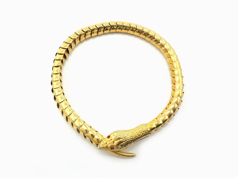 Collana Animalier in Metallo Dorato