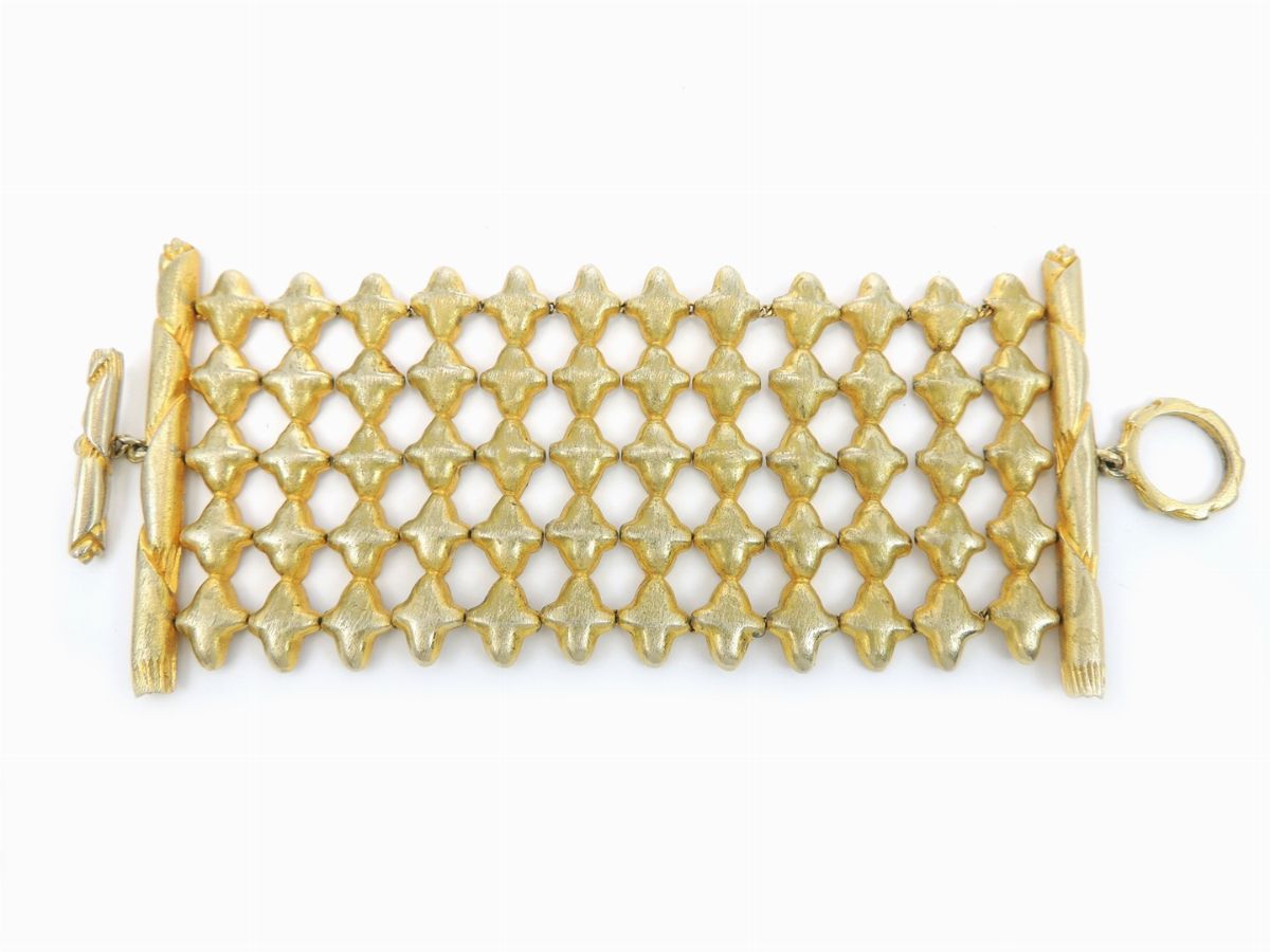 Parure in Metallo Dorato e Satinato, Mosell