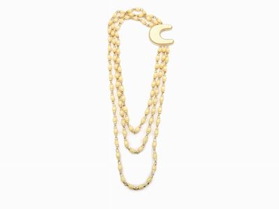 Collana in Metallo Dorato e Resina, Bijoux Cascio