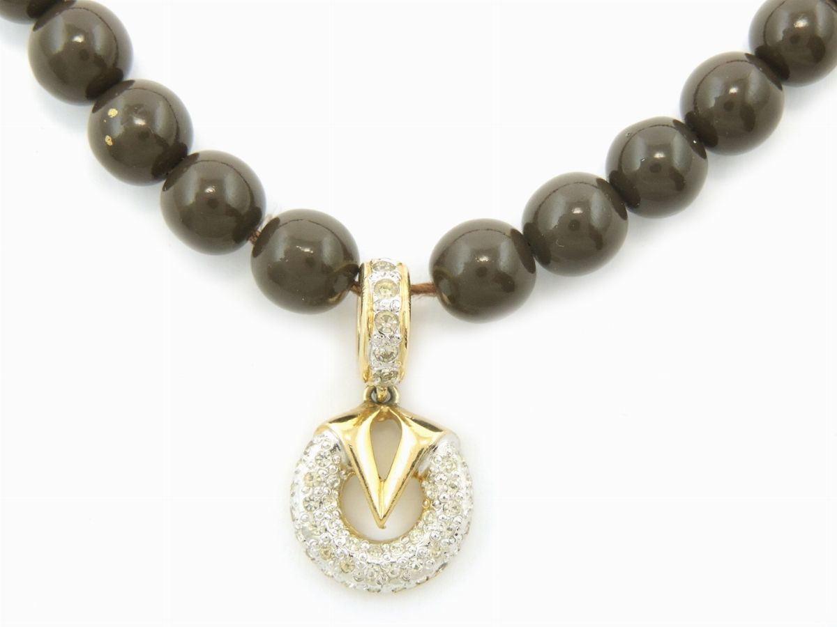 Collana in Vetro Marrone, Valentino