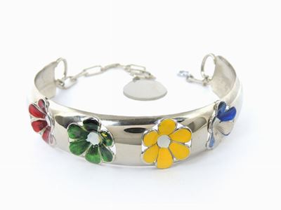 Parure in Metallo Argentato e Smalti, Bijoux Cascio