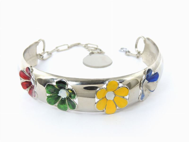Parure in Metallo Argentato e Smalti, Bijoux Cascio