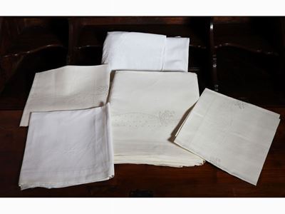 Lotto di Lenzuola Matrimoniali in Lino