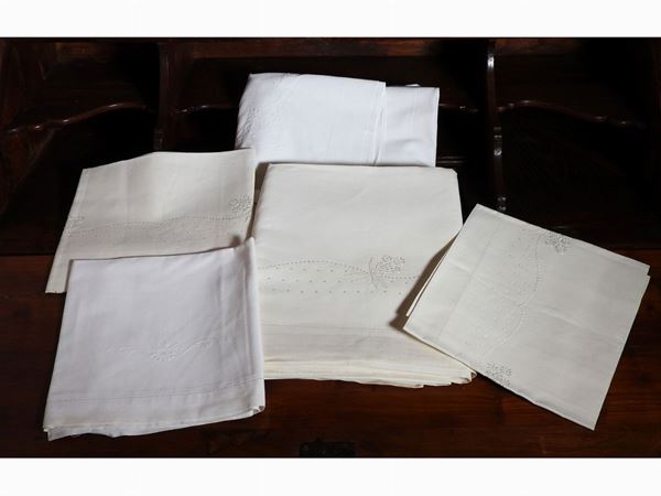 Linen double bed sheets lot