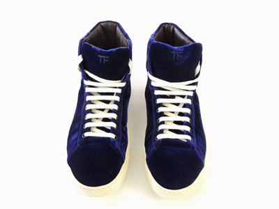 Paio di Sneakers in Velluto Viola, Tom Ford