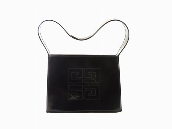 Borsa a mano in pelle lucida nera, Givenchy