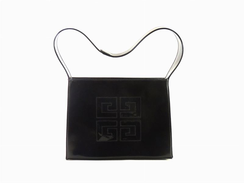 Borsa a Mano in Pelle Lucida Nera, Givenchy
