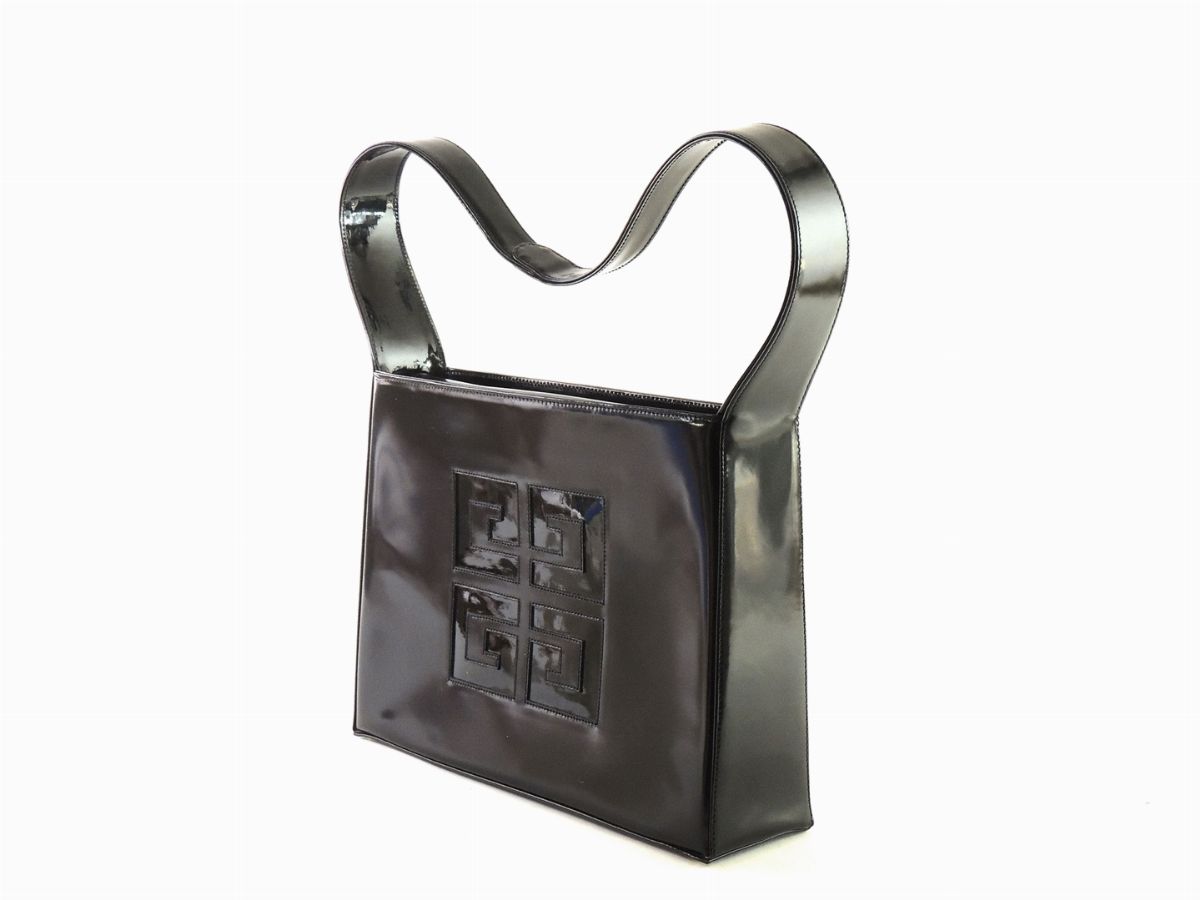 Borsa a Mano in Pelle Lucida Nera, Givenchy