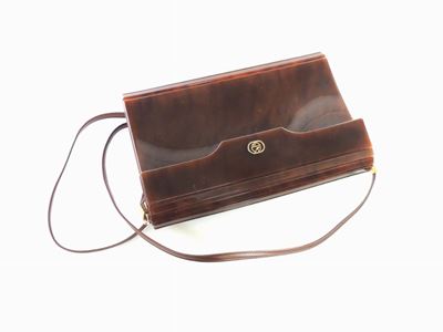 Borsa a Tracolla in Resina Marrone, Maurizio De Giacomi