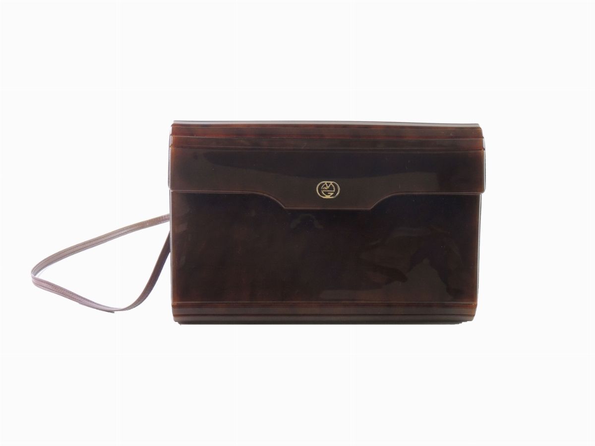 Borsa a Tracolla in Resina Marrone, Maurizio De Giacomi