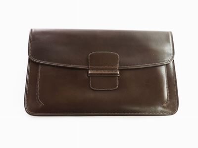 Borsa a Mano in Pelle Marrone, Francois Villon, Paris