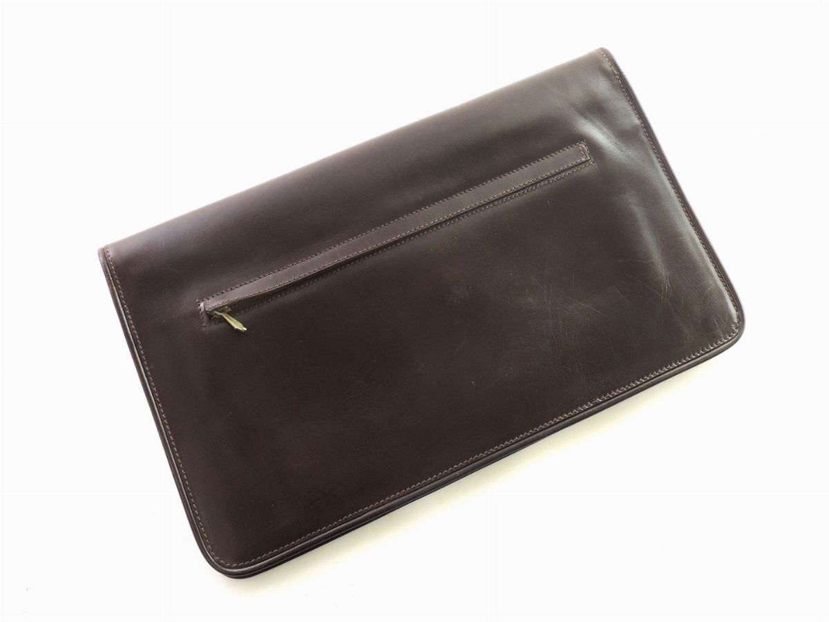 Borsa a Mano in Pelle Marrone, Francois Villon, Paris