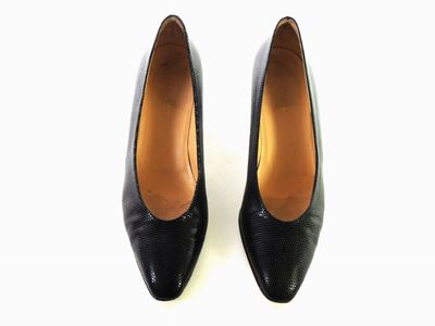 Paio di Décolleté in Lucertola Nera, Gucci