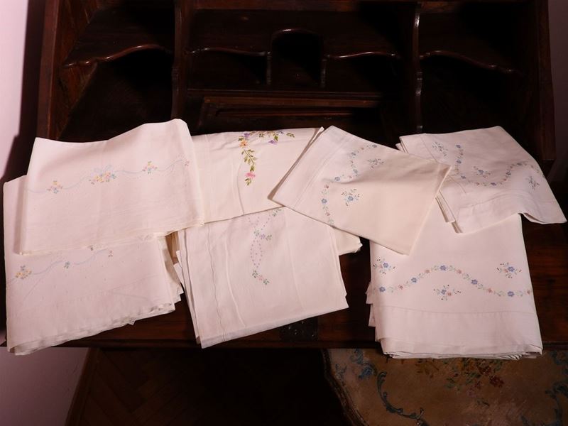Lotto di Biancheria in Lino e Cotone