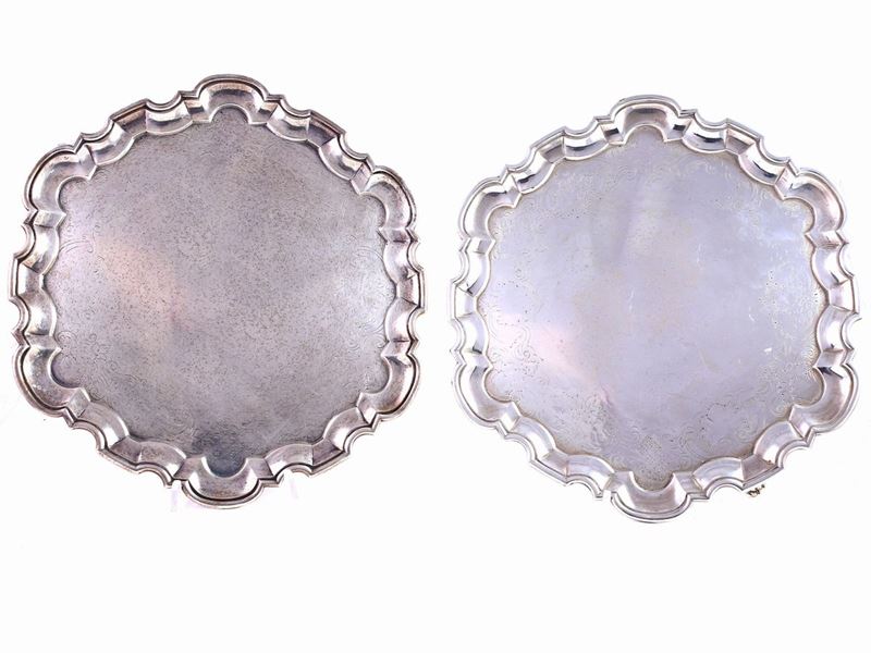 Coppia di Salver in Argento