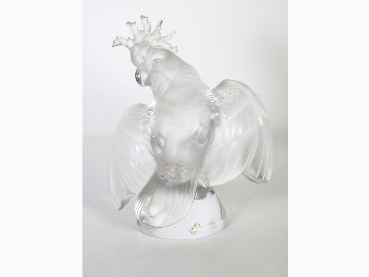 Marc Lalique - Scultura in Cristallo "cacatoo"