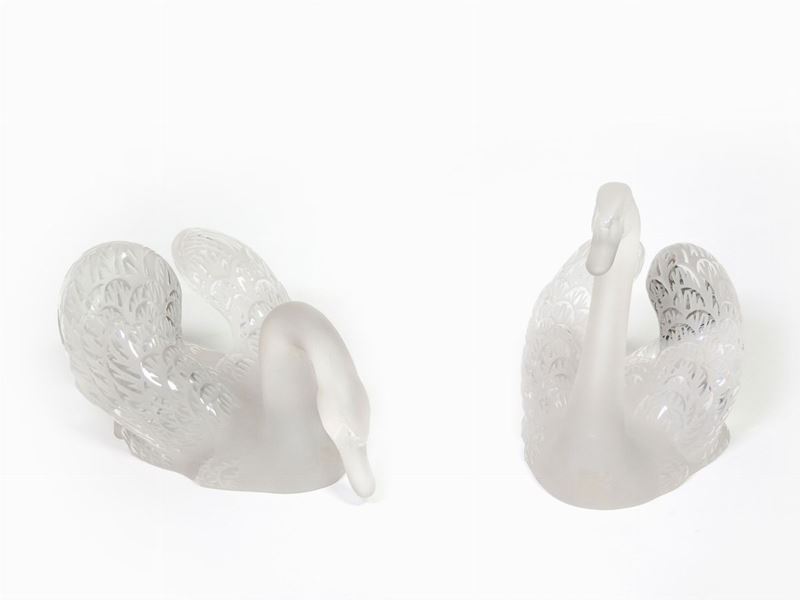 Coppia di Sculture in Cristallo, Manifattura Lalique