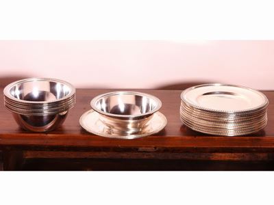 Serie di Otto Coppette Lavadita in Argento