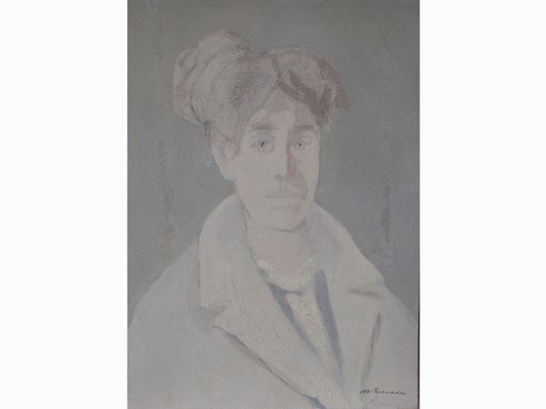 Marcello Boccacci : Ritratto femminile  ((1914-1996))  - Asta Arredi e dipinti antichi  / Arte moderna e contemporanea - I - Maison Bibelot - Casa d'Aste Firenze - Milano
