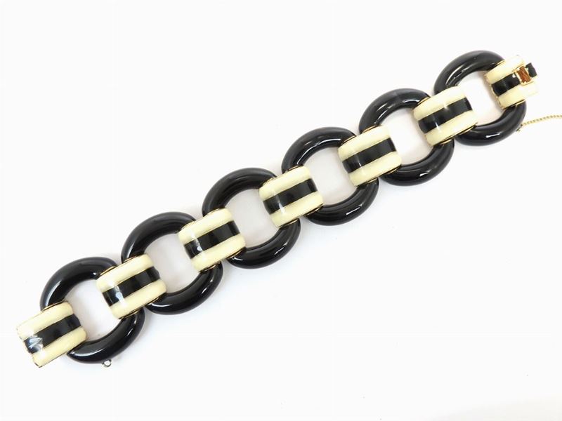 Bracciale in Metallo Dorato e Smalti, Ciner