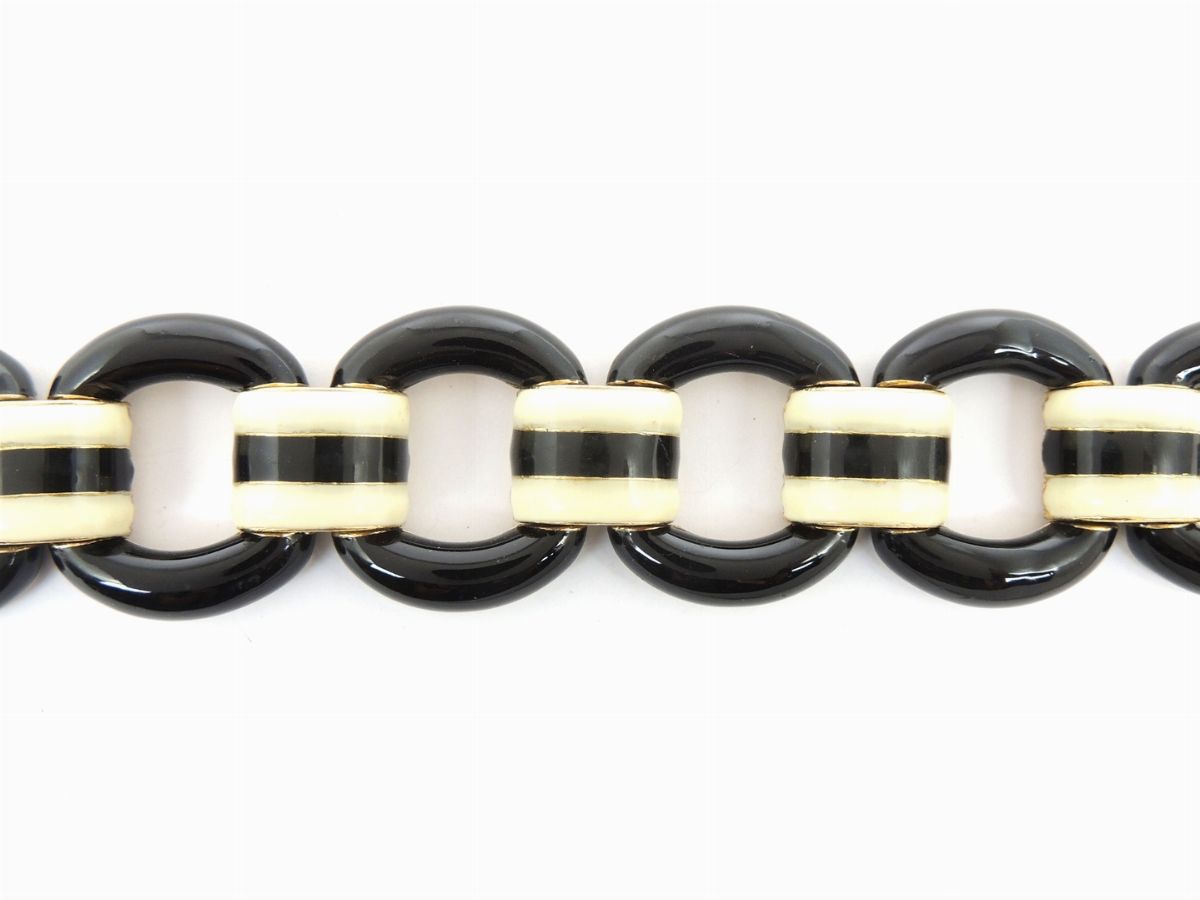 Bracciale in Metallo Dorato e Smalti, Ciner