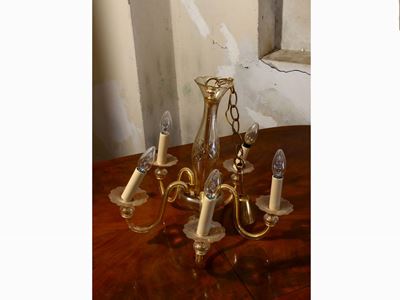 Lampadario in Vetro Molato