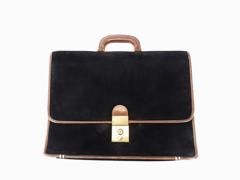Ventriquattore in Camoscio Nero, Gucci