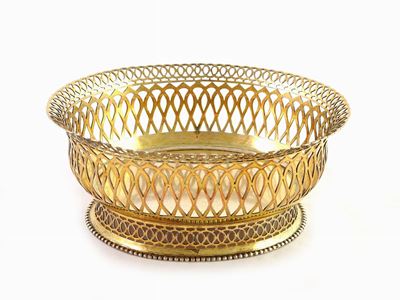 Cestino in Argento Vermeil