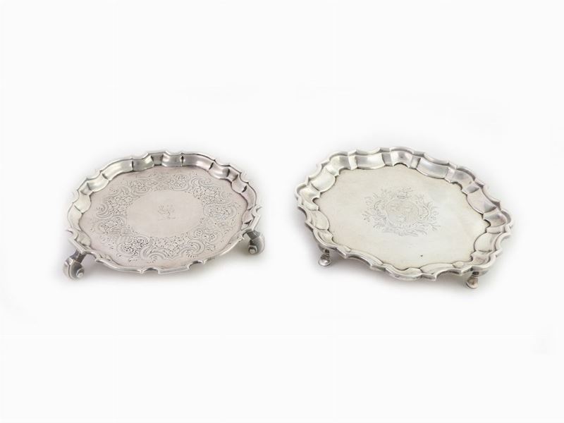 Coppia di Salver in Argento