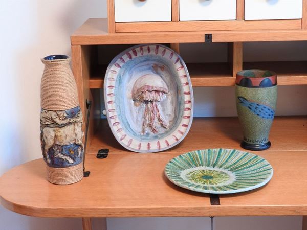 Lotto di oggetti in ceramica e vetro